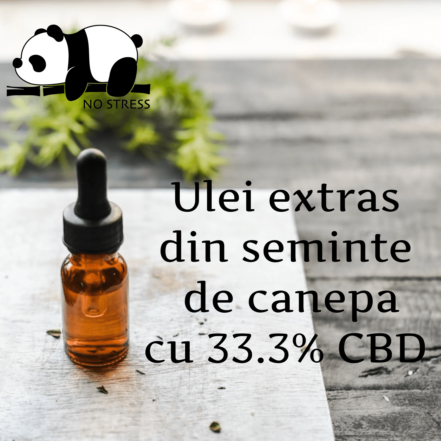 Ulei din seminte de canepa, 10 ml, cu aroma portocala, 33.3 % CBD No Stress fotografia produsului