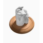 Kit mulaj maini 3D parinte si copii, + suport de lemn fotografia produsului