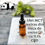 Ulei MCT, 10 ml, cu aroma de menta, 11,1% CBD No Stress fotografia produsului