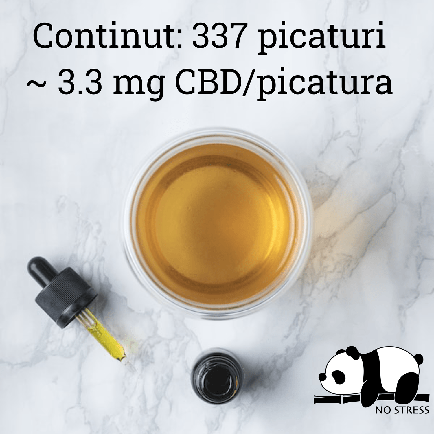 Ulei MCT, 10 ml, cu aroma de menta, 11,1% CBD No Stress fotografia produsului View 6 L