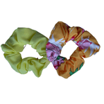 Set 2 elastice par, tip scrunchies, multicolor - Roz fotografia produsului View 3 S