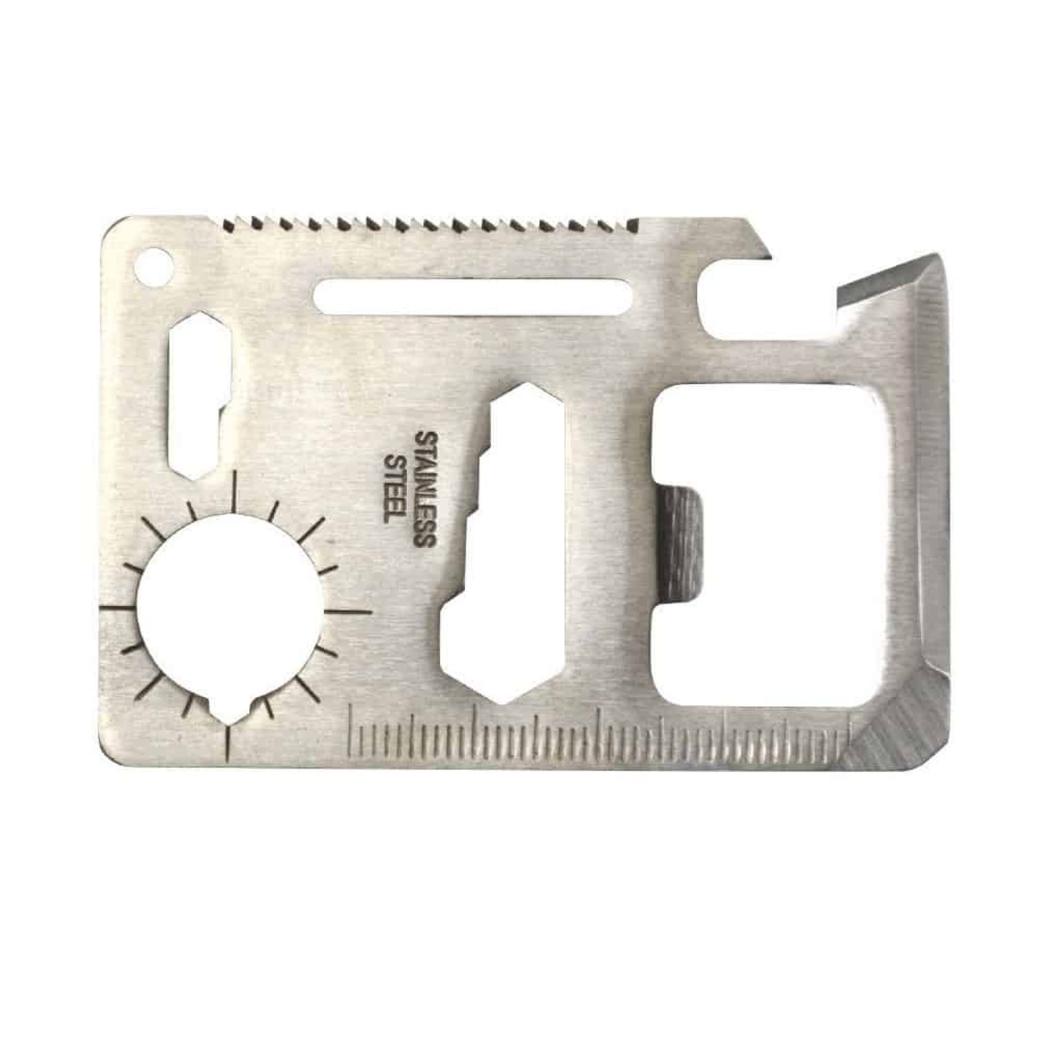 Card multifunctional de supravietuire, 11 instrumente, otel inoxidabil fotografia produsului View 3 L
