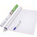 Tabla de scris tip autocolant pentru perete 200cm x 45cm, alb + marker fotografia produsului