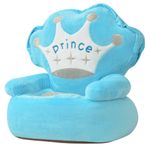 vidaXL Scaun din pluș pentru copii, Prince, albastru fotografia produsului