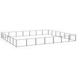 vidaXL Padoc pentru c&acirc;ini, negru, 42 m&sup2;, oțel fotografia produsului