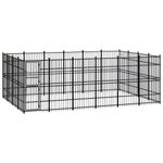 vidaXL Padoc pentru c&acirc;ini de exterior, 22,12 m&sup2;, oțel,3097984 fotografia produsului