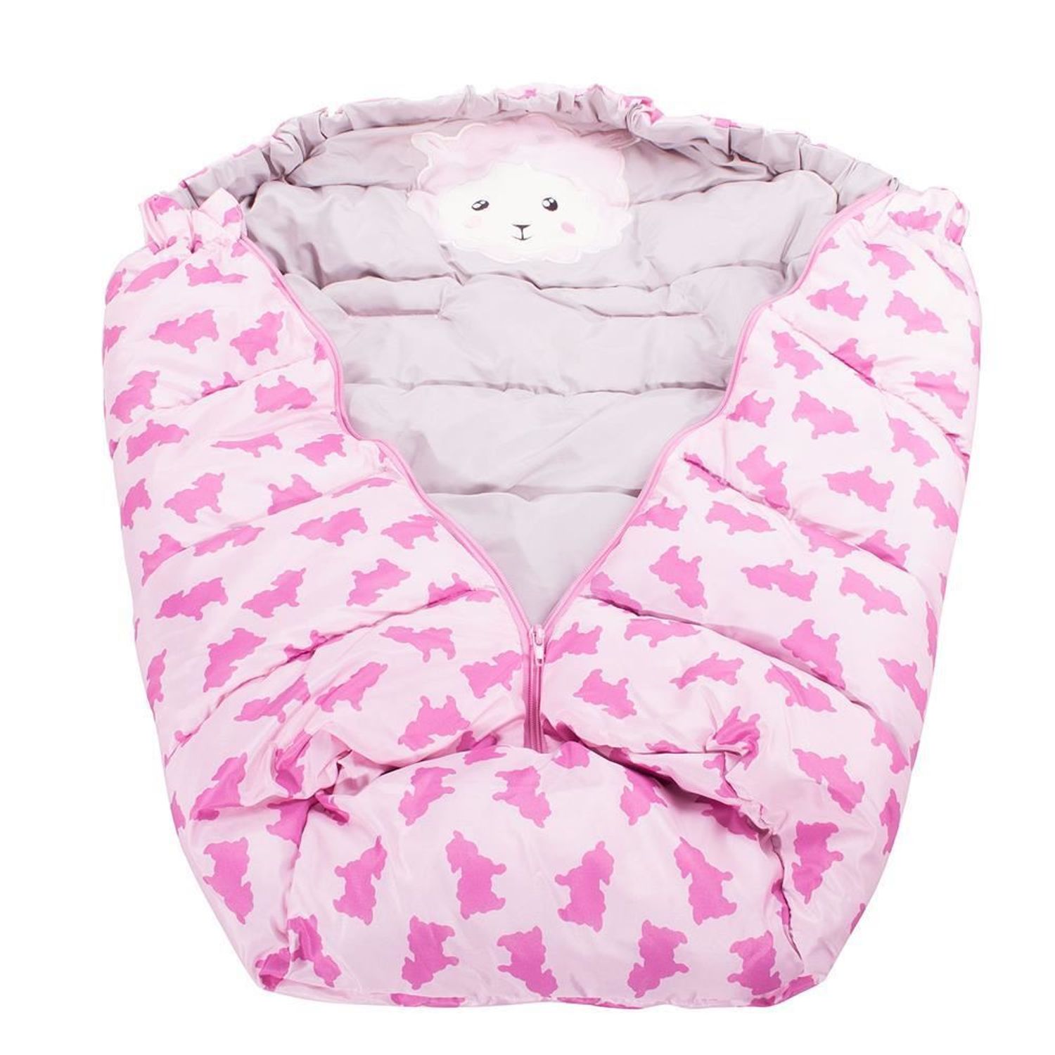 Sac de dormit pentru copii, bebelusi, roz, 80x45/40 cm, Springos fotografia produsului View 8 L