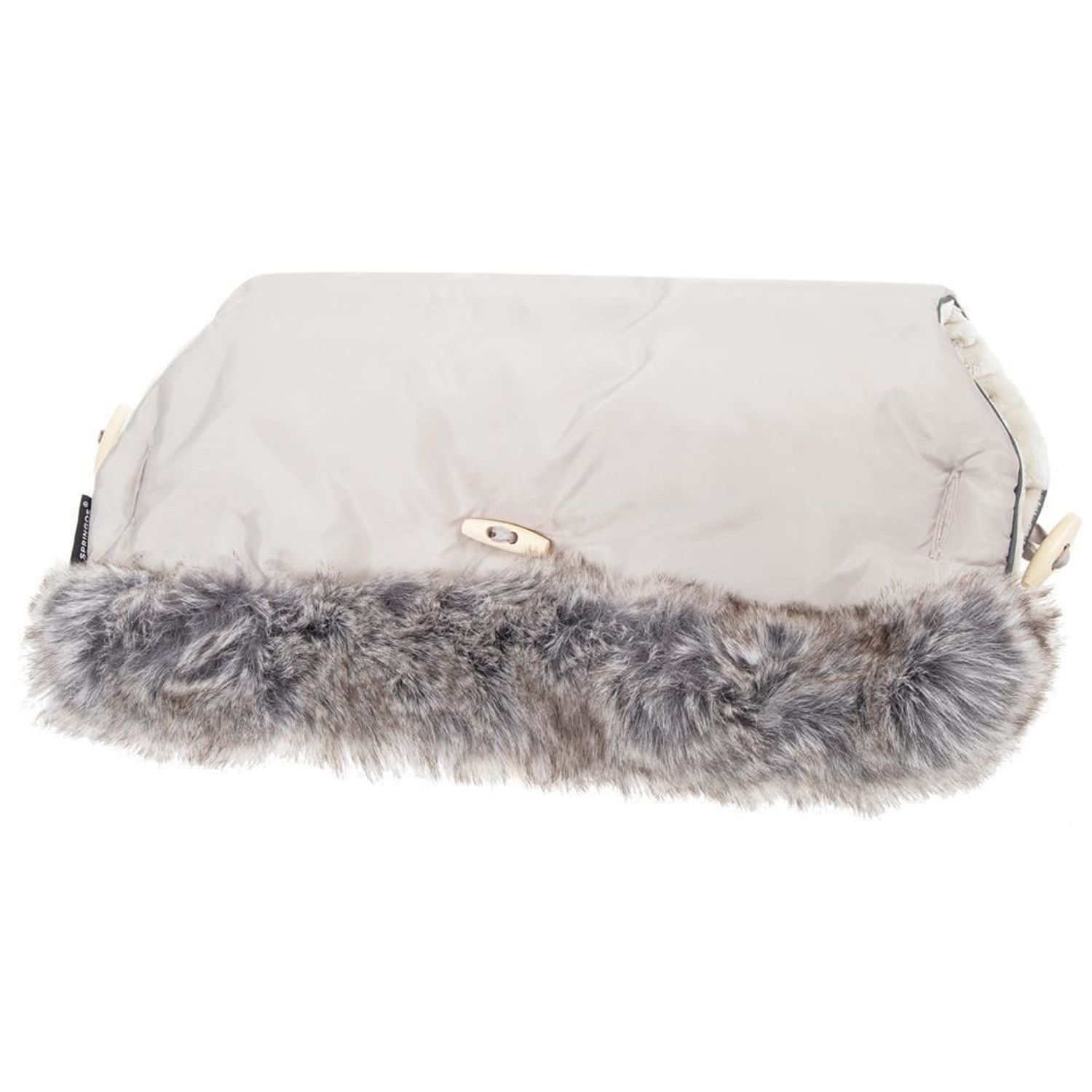 Manson, manusi, iarna, pentru carucior, cu blana, bej, 45x50/40 cm, Springos fotografia produsului