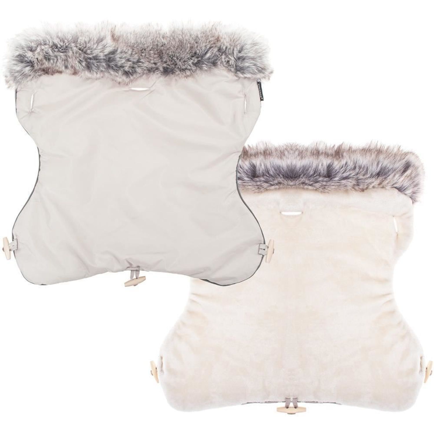 Manson, manusi, iarna, pentru carucior, cu blana, bej, 45x50/40 cm, Springos fotografia produsului View 5 L