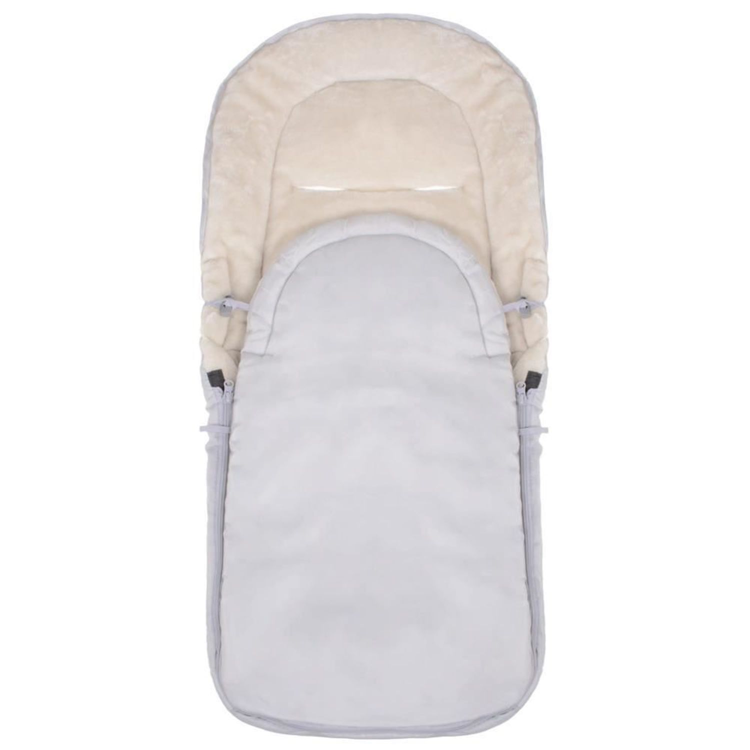 Sac de dormit pentru copii, bebelusi, cu husa, gri si bej, 90x43/35 cm, Springos fotografia produsului