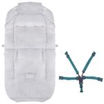 Sac de dormit pentru copii, bebelusi, cu husa, gri si bej, 90x43/35 cm, Springos fotografia produsului View 3 S