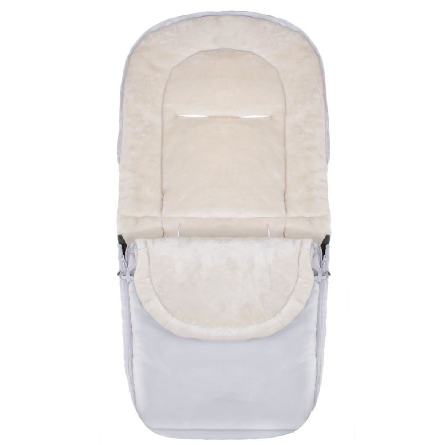Sac de dormit pentru copii, bebelusi, cu husa, gri si bej, 90x43/35 cm, Springos fotografia produsului View 7 L