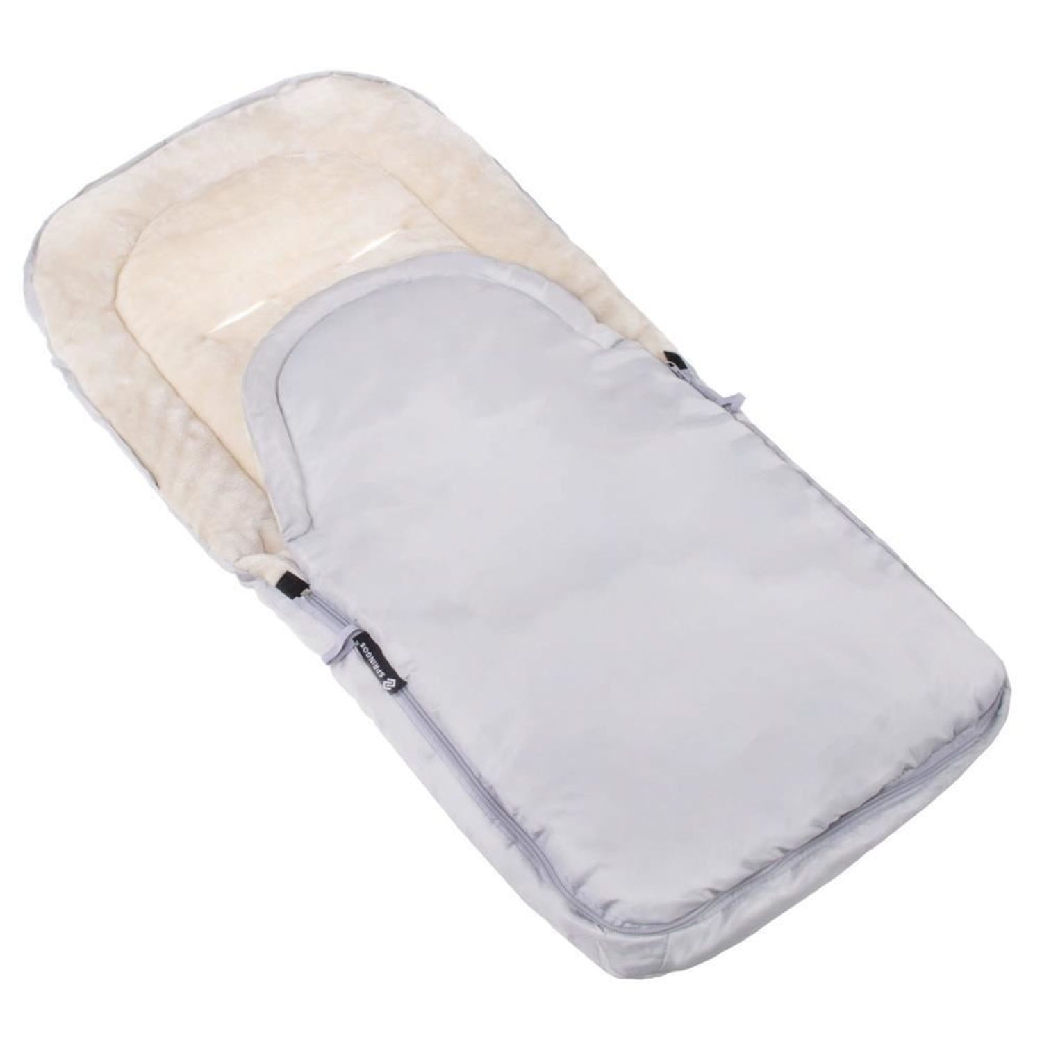 Sac de dormit pentru copii, bebelusi, cu husa, gri si bej, 90x43/35 cm, Springos fotografia produsului View 9 L