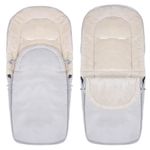 Sac de dormit pentru copii, bebelusi, cu husa, gri si bej, 90x43/35 cm, Springos fotografia produsului View 12 S
