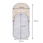 Sac de dormit pentru copii, bebelusi, cu husa, gri si bej, 90x43/35 cm, Springos fotografia produsului View 6 S