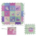Covor tip puzzle, pentru copii, spuma EVA, 25 piese, 30x30 cm, Isotrade fotografia produsului View 9 S