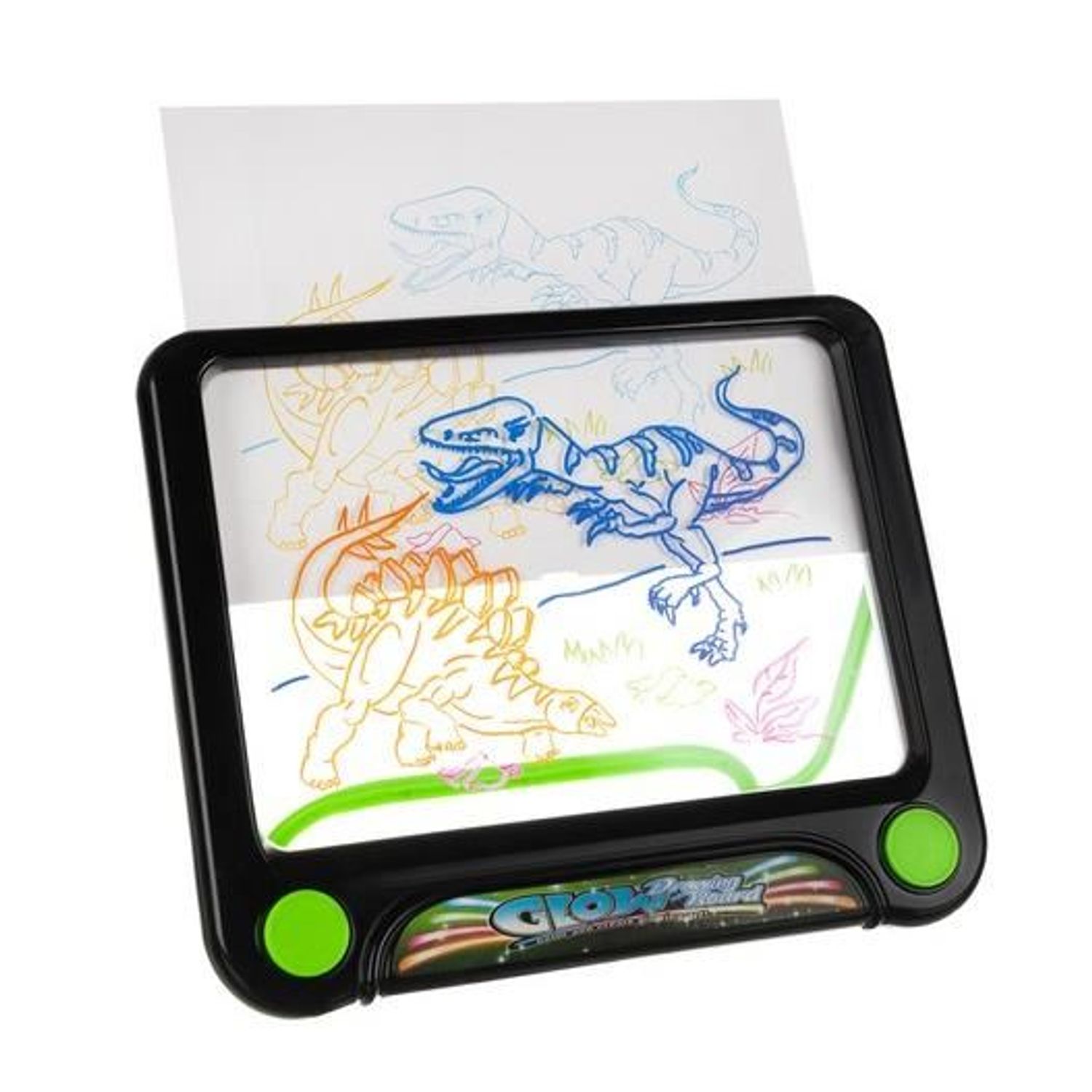 Tableta grafica&#47;desenat, magnetica, pentru copii, 4 markere, LED, 3xAAA, 24.5x21x2 cm