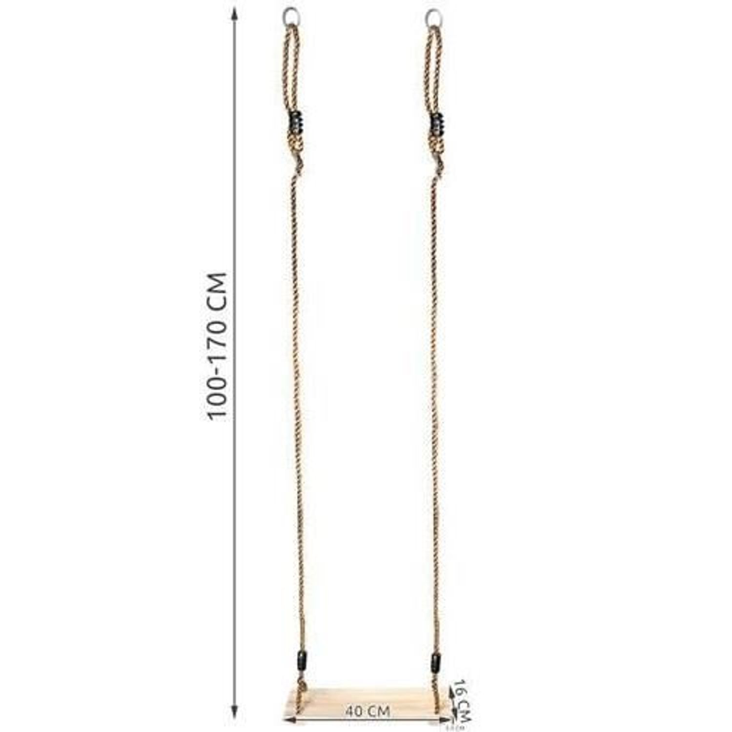 Leagan pentru copii, lemn, max 45 kg, 40x16x100/170 cm fotografia produsului View 2 L