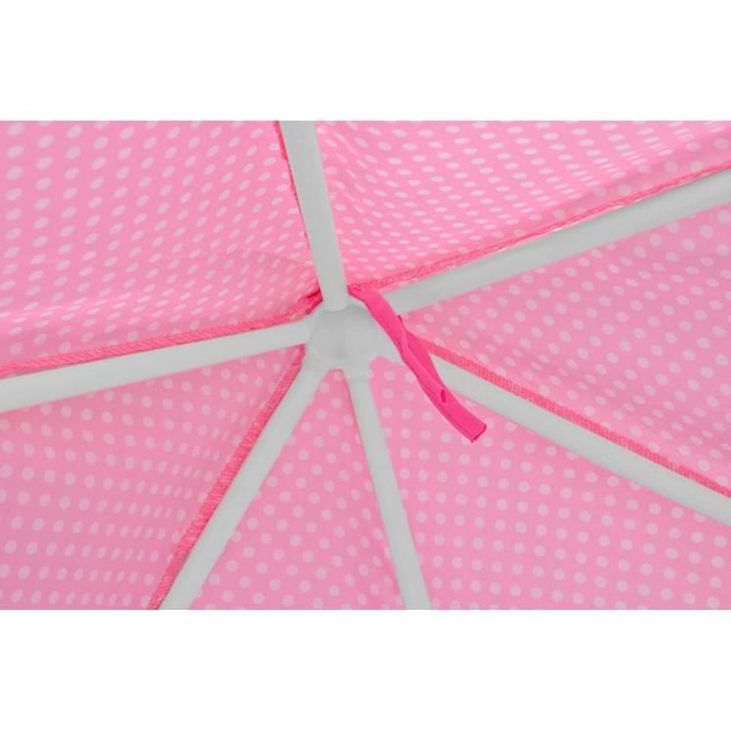 Cort de joaca pentru copii, hexagonal, cu perdele, roz, 135x135x140 cm fotografia produsului View 3 L