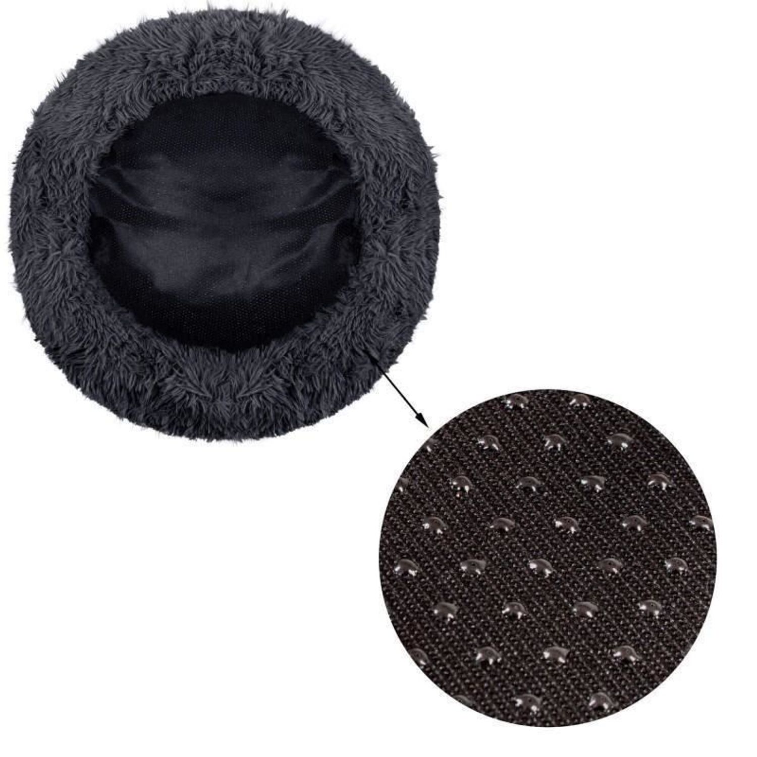 Culcus moale, pentru caine/pisica, grafit, 50 cm fotografia produsului View 8 L