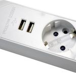Prelungitor electric 3 prize, 2xUSB, 1.5 m, intrerupator, GELUX fotografia produsului View 2 S