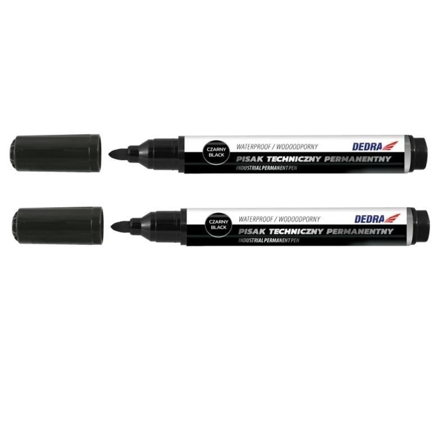 Marker industrial permanent, set 2 buc, negru, Dedra fotografia produsului