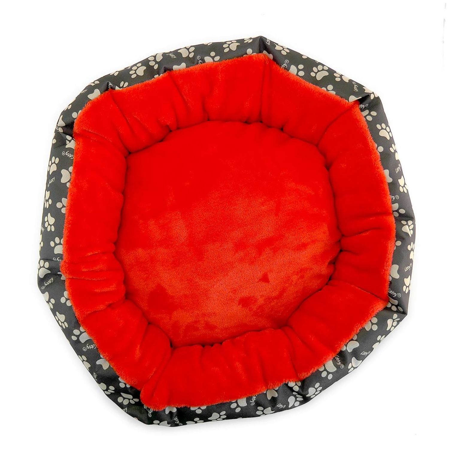 Culcus moale cu perna, pentru caine/pisica, rosu, 50 cm fotografia produsului View 2 L