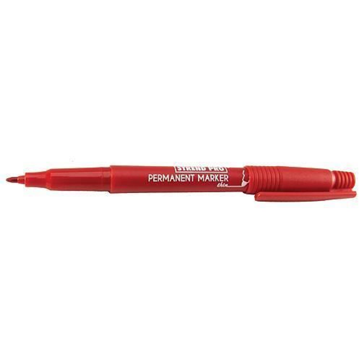 Marker permanent subtire rosu, set 12 buc, Strend Pro fotografia produsului View 2 L