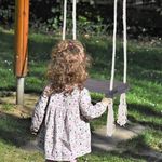 Leagan pentru copii, lemn, gri, 42x18 cm, Springos fotografia produsului View 8 S