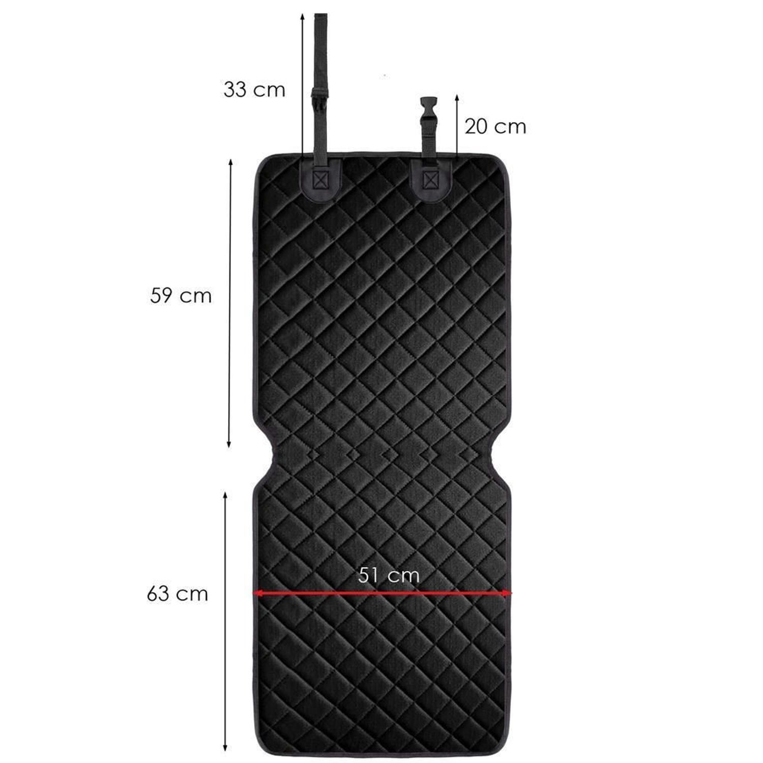 Husa scaun auto, impermeabila, negru, 51x122 cm, Springos fotografia produsului View 2 L