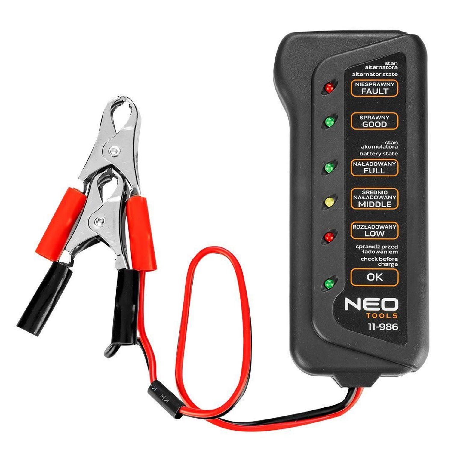 Tester incarcare baterie auto, 12 V, LED, NEO fotografia produsului