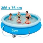 Piscina gonflabila, rotunda, cu filtru, 366x76 cm, Bestway fotografia produsului View 5 S