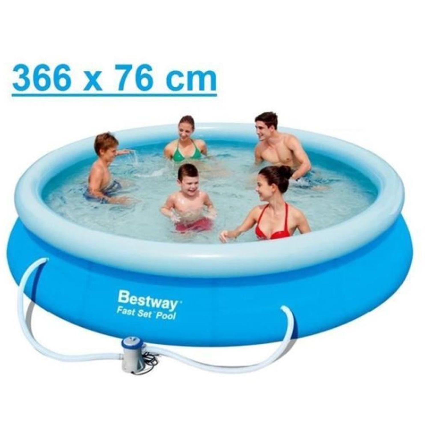 Piscina gonflabila, rotunda, cu filtru, 366x76 cm, Bestway fotografia produsului View 5 L