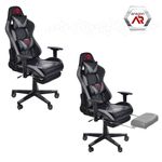 Scaun de gaming negru cu suport de picioare + mousepad cadou fotografia produsului View 5 S