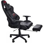 Scaun de gaming negru cu suport de picioare + mousepad cadou fotografia produsului View 7 S