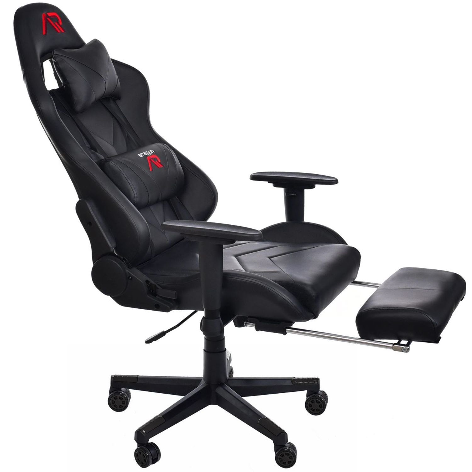 Scaun de gaming negru cu suport de picioare + mousepad cadou fotografia produsului View 7 L