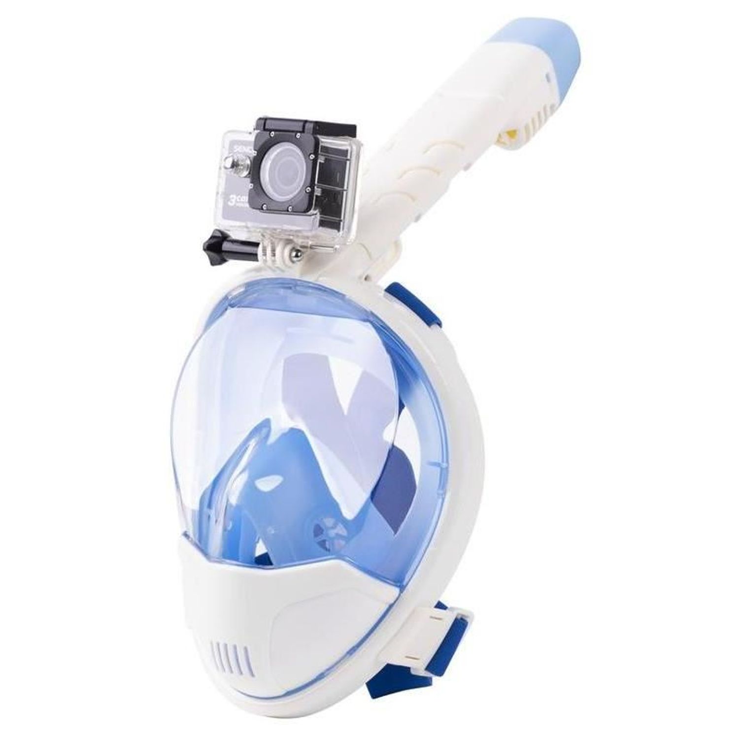 Masca snorkeling cu tub, albastra, marime S/M fotografia produsului View 2 L
