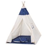 Cort de joaca pentru copii, stil indian       , bleumarin cu stele, 120x100x160 cm, Springos fotografia produsului