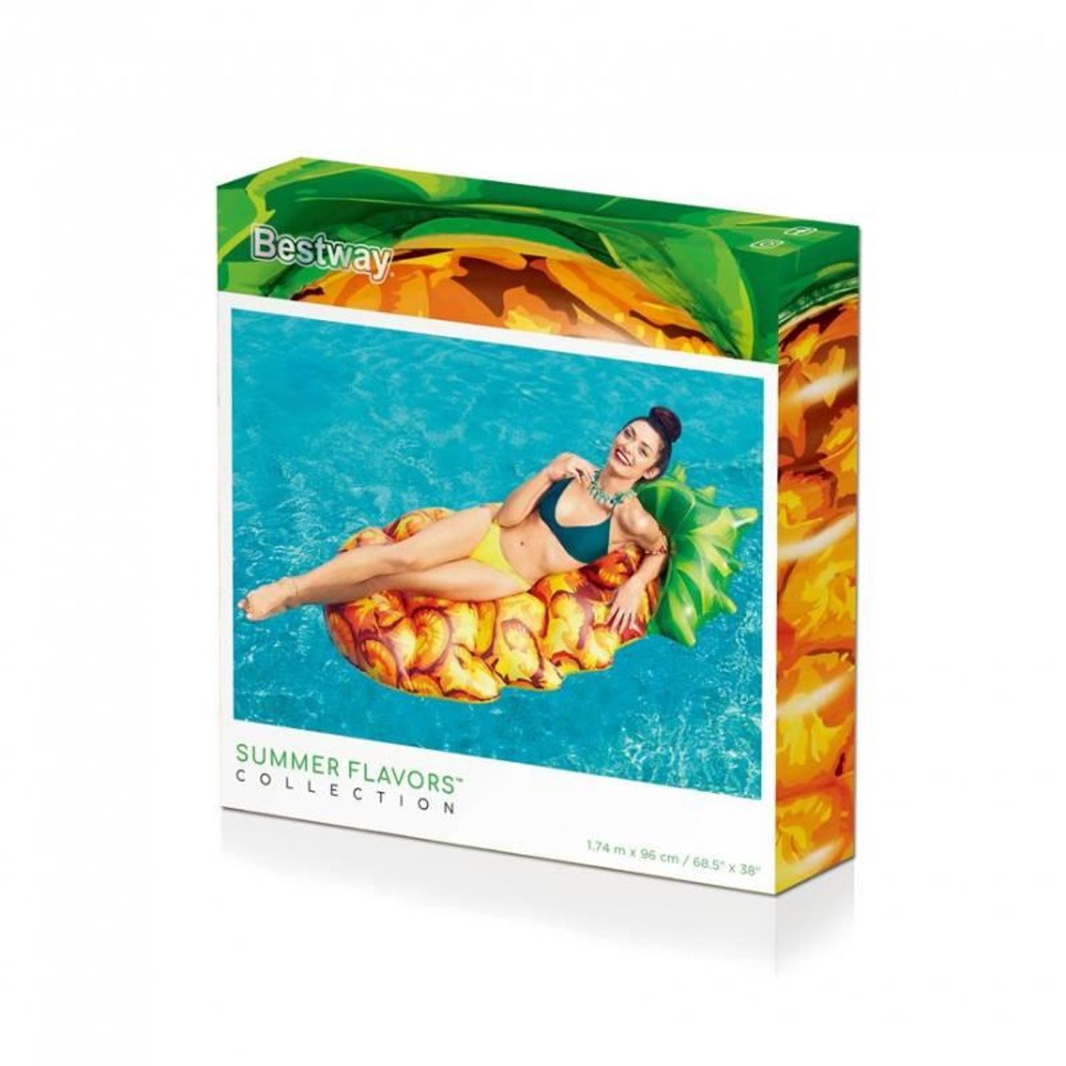 Saltea de apa gonflabila, model ananas, multicolor, 174x96 cm, Bestway fotografia produsului View 6 L