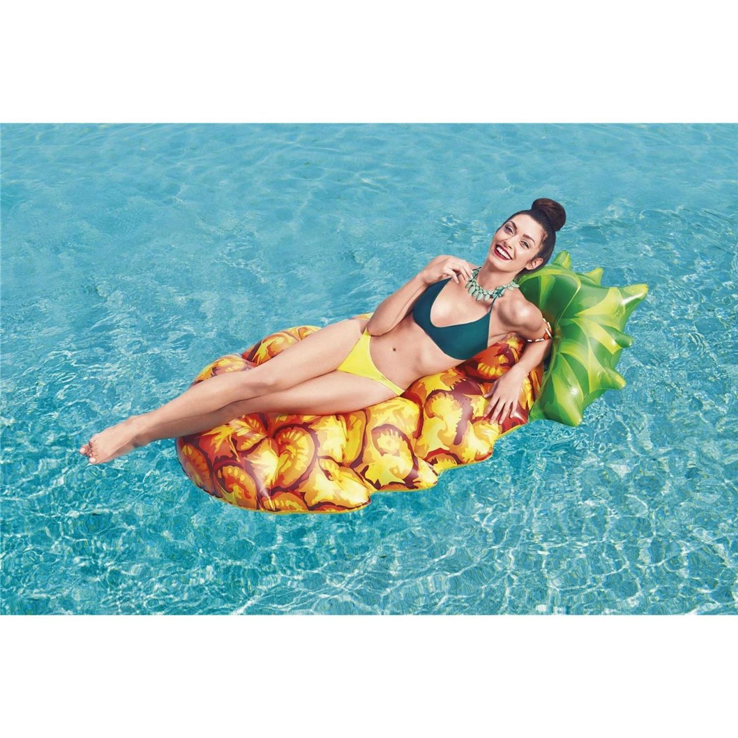 Saltea de apa gonflabila, model ananas, multicolor, 174x96 cm, Bestway fotografia produsului