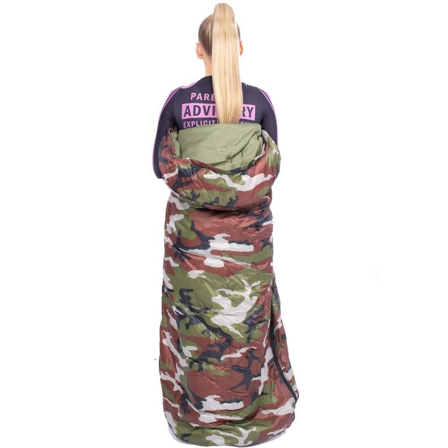 Sac de dormit, turistic, 2 in 1, camuflaj, 210x73 cm, Springos fotografia produsului View 15 L