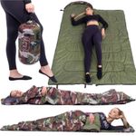 Sac de dormit, turistic, 2 in 1, camuflaj, 210x73 cm, Springos fotografia produsului View 19 S