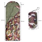 Sac de dormit, turistic, 2 in 1, camuflaj, 210x73 cm, Springos fotografia produsului View 2 S