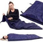 Sac de dormit, turistic, 2 in 1, albastru, 190x73 cm, Springos fotografia produsului View 6 S