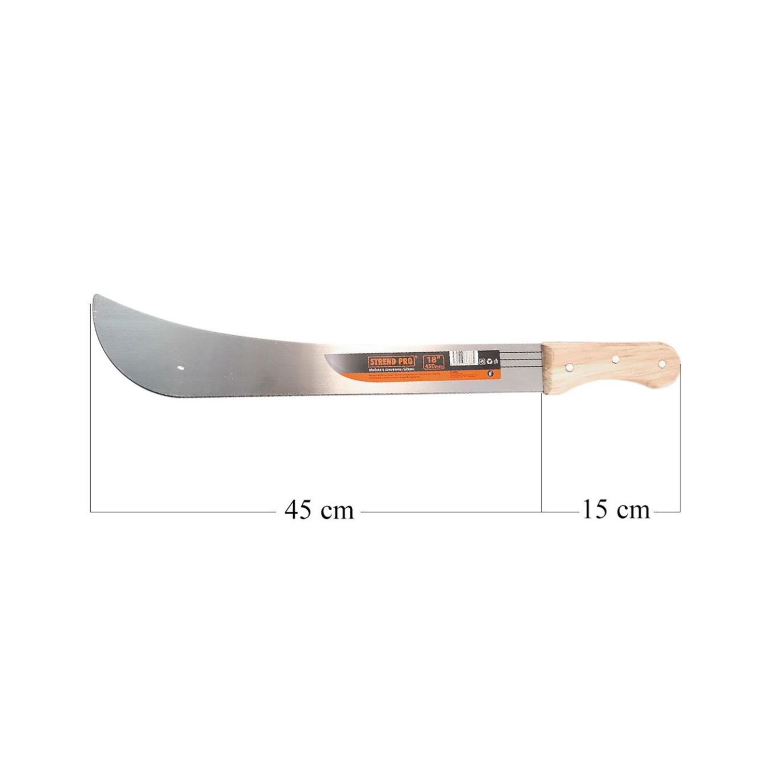 Maceta, otel, maner lemn, 60 cm, Strend Pro fotografia produsului View 2 L