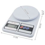 Cantar electronic de bucatarie, max 7 kg, alb, 2xAA, 14.5 cm/14x24 cm fotografia produsului View 5 S