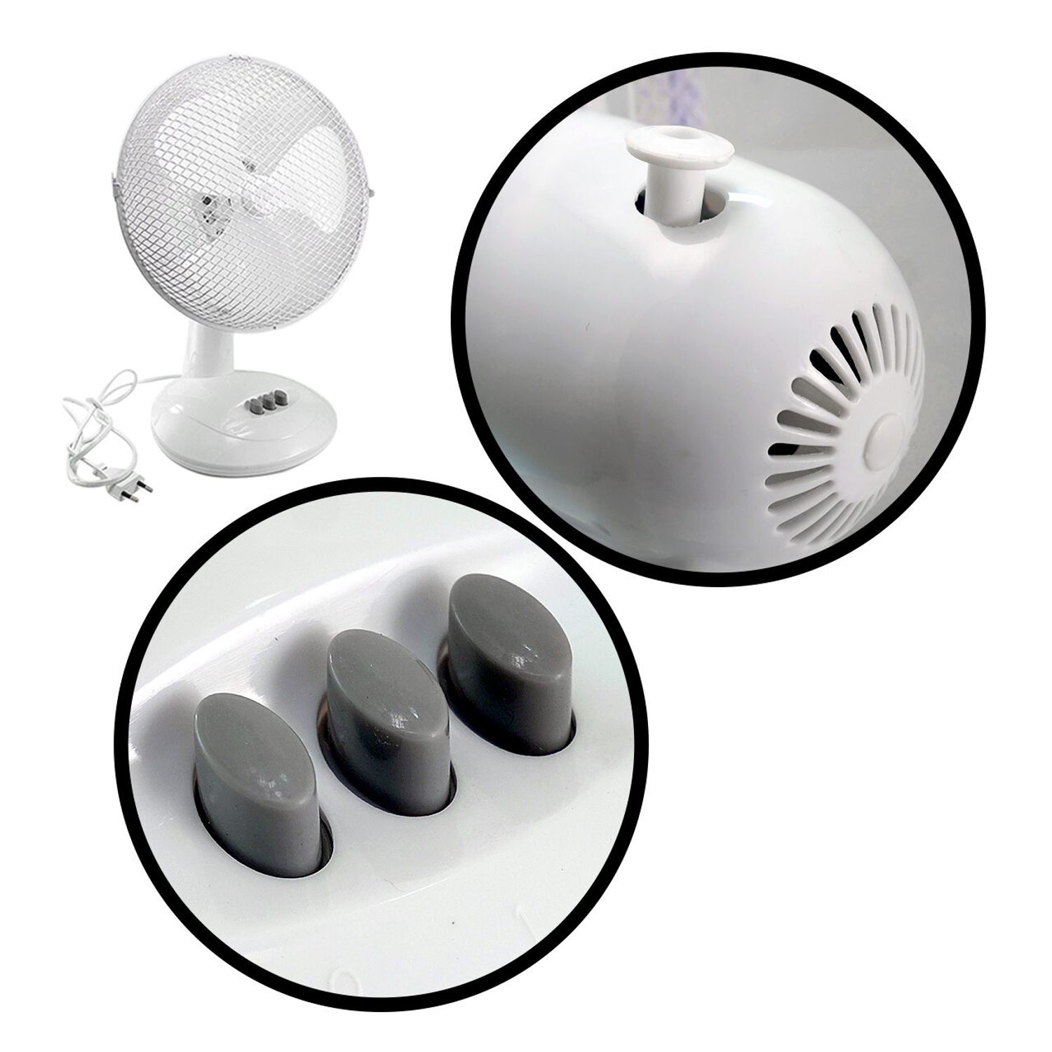 Ventilator de birou, 32 W, 27 cm fotografia produsului View 3 L