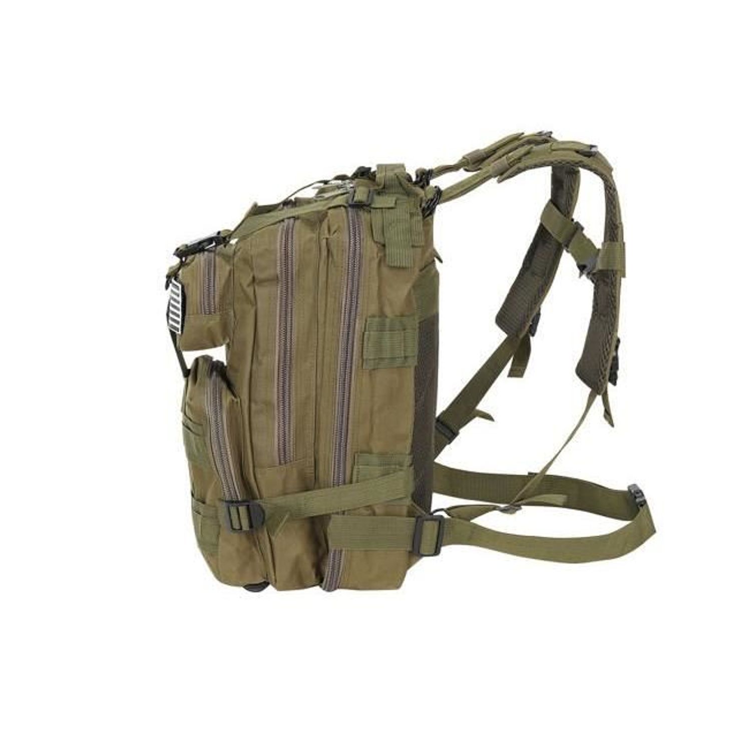 Ghiozdan/rucsac tactic, 5 compartimente, poliester 600D, verde, 20 L, 29x20x45 cm, Isotrade fotografia produsului View 14 L