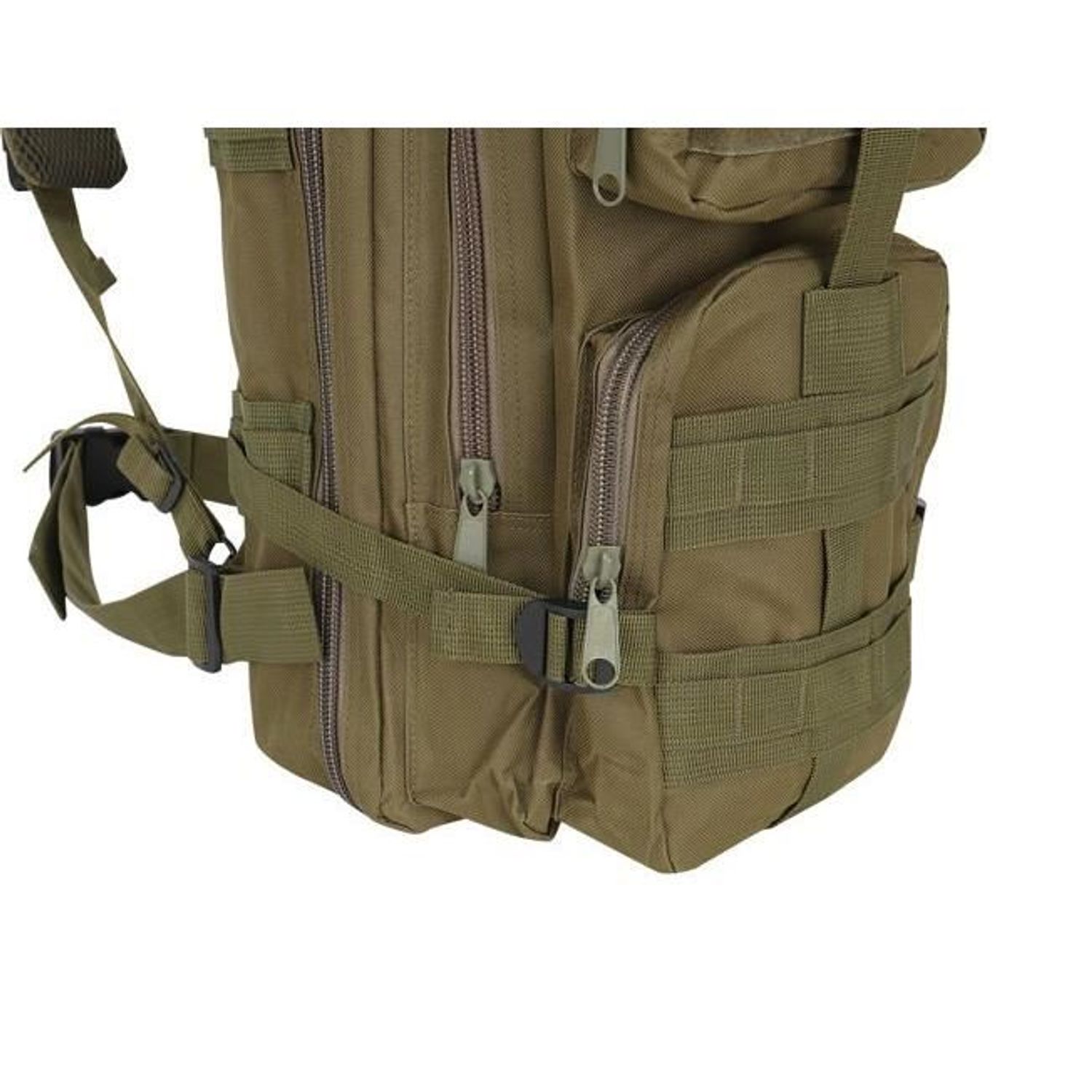 Ghiozdan/rucsac tactic, 5 compartimente, poliester 600D, verde, 20 L, 29x20x45 cm, Isotrade fotografia produsului View 4 L