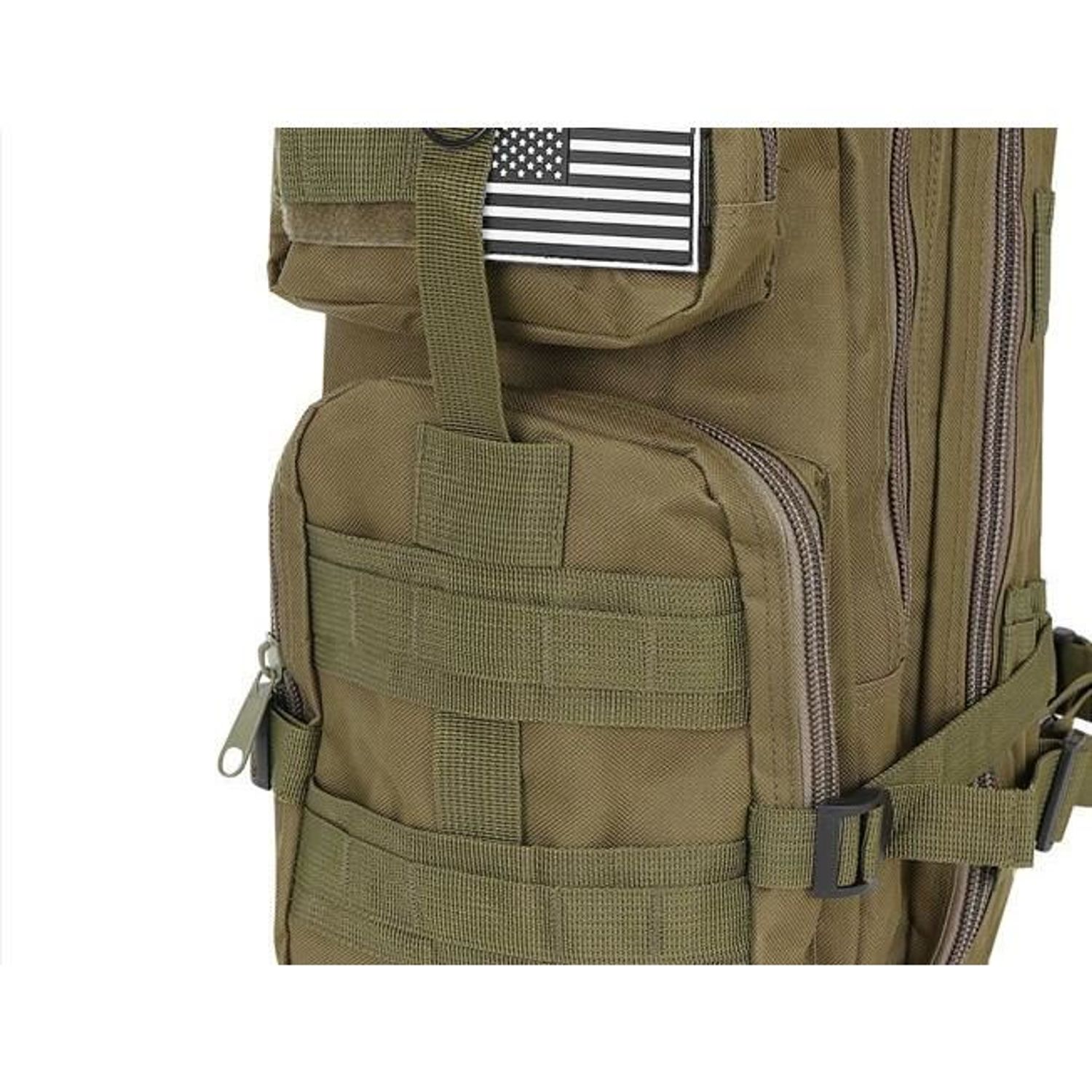 Ghiozdan/rucsac tactic, 5 compartimente, poliester 600D, verde, 20 L, 29x20x45 cm, Isotrade fotografia produsului View 16 L